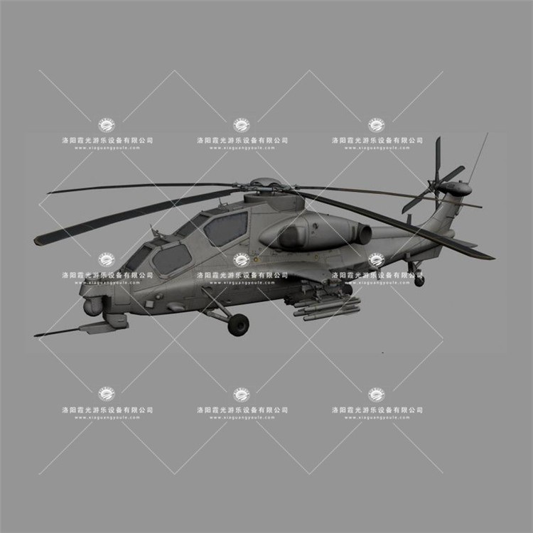 育才镇武装直升机3D模型